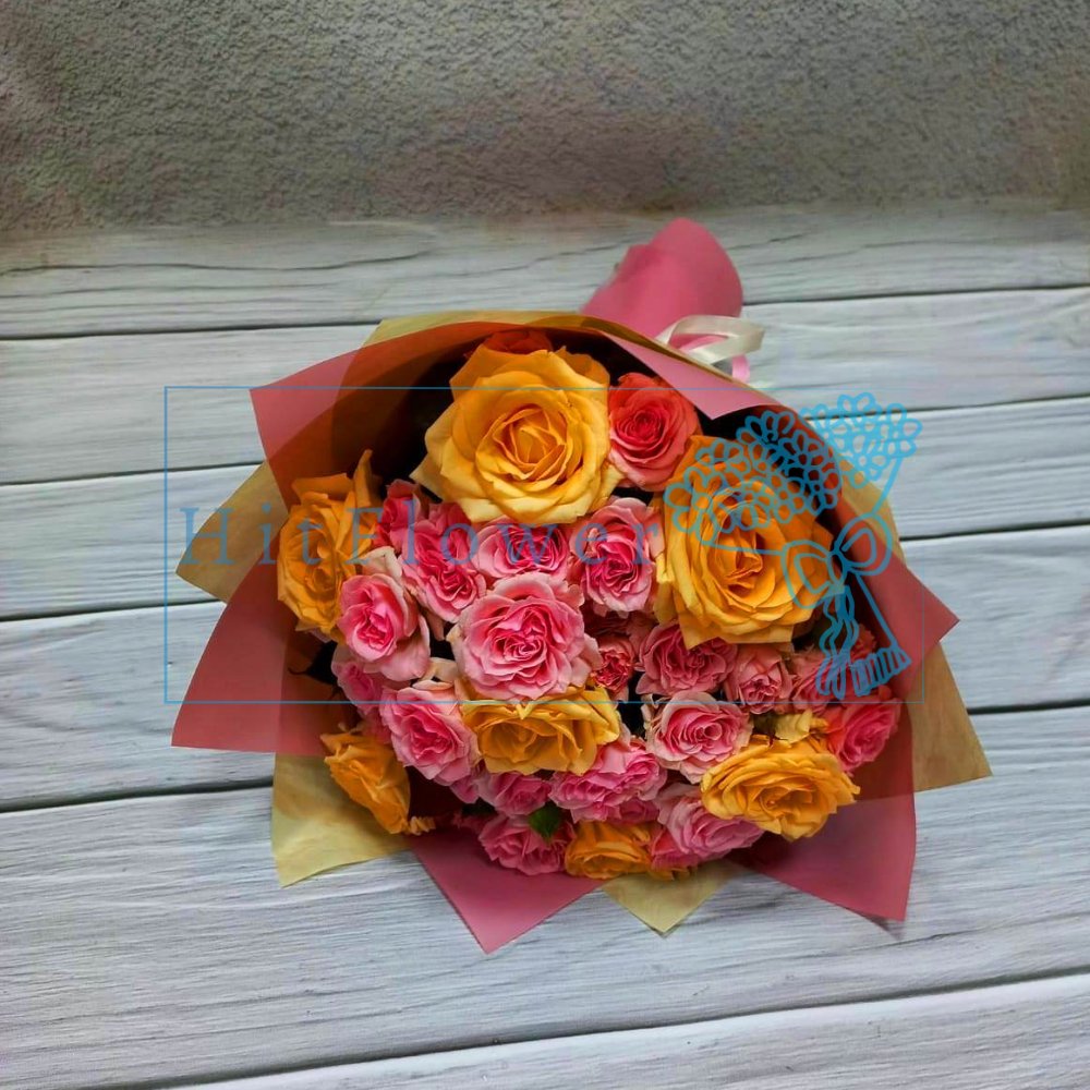 Букет цветов из: Розы